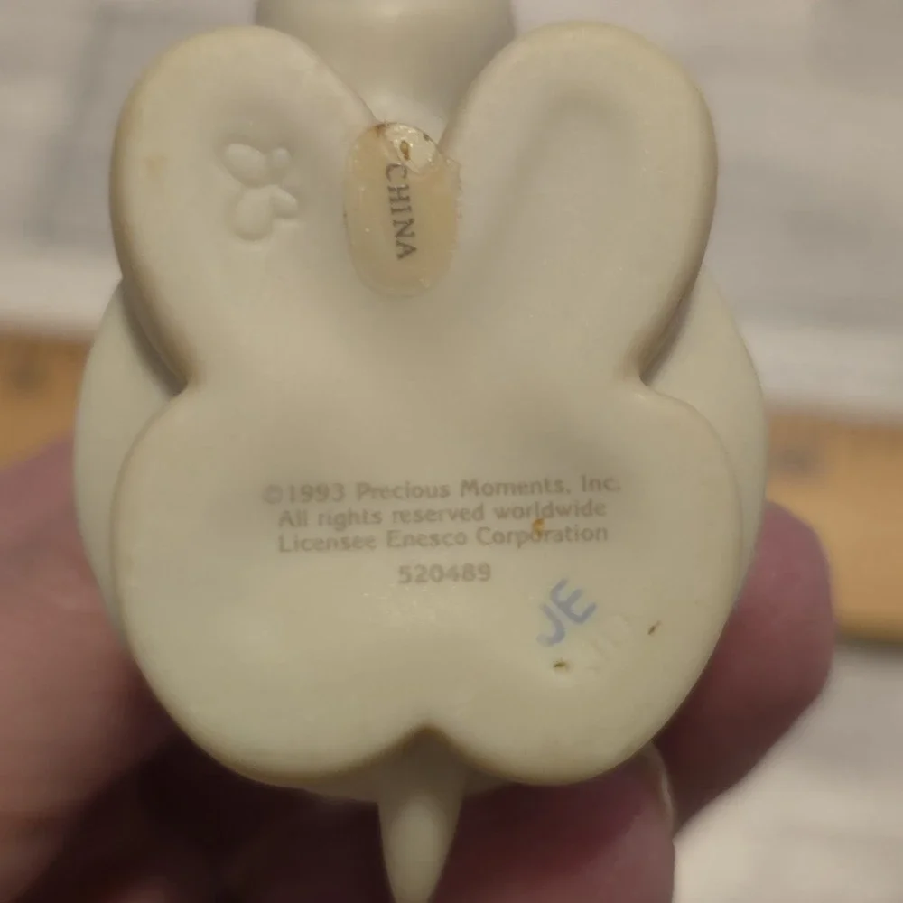 520489 Precious Moments Ornament Turtle w‎ Antlers Dated 1993 Christmas